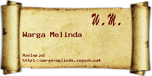 Warga Melinda névjegykártya